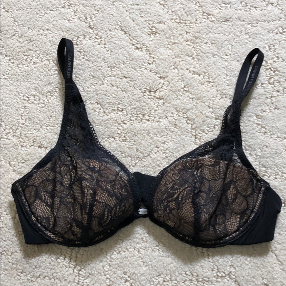 Black lacy Calvin Klein bra